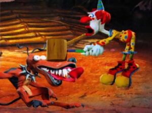 Clay Fighters 3- Lockjaw vs Bonkers (a render from EDGE magazine)