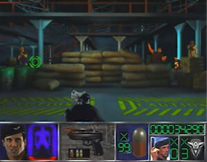 Arcade style shooter section