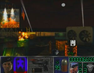 Arcade style shooter section