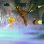 Dirk is attacked by huge snake