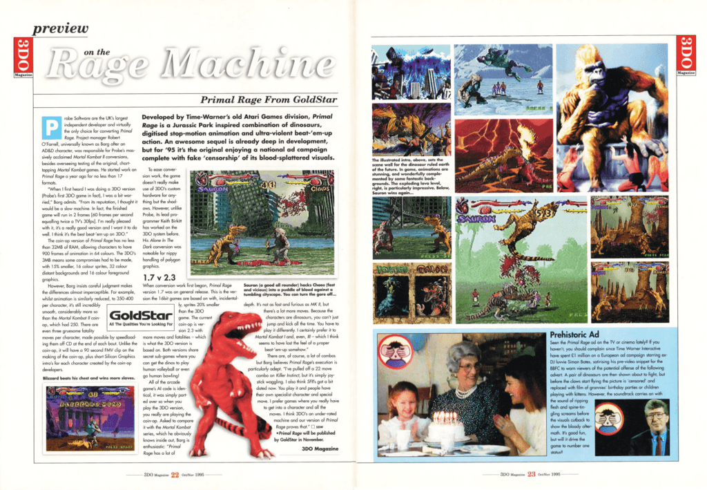 Primal Rage 3DO preview from 3DO Magazine