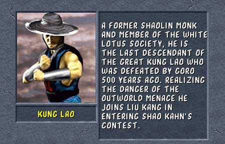 Kung Lau move list for 3DO