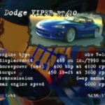 Need For Speed 3DO- detailed car stats